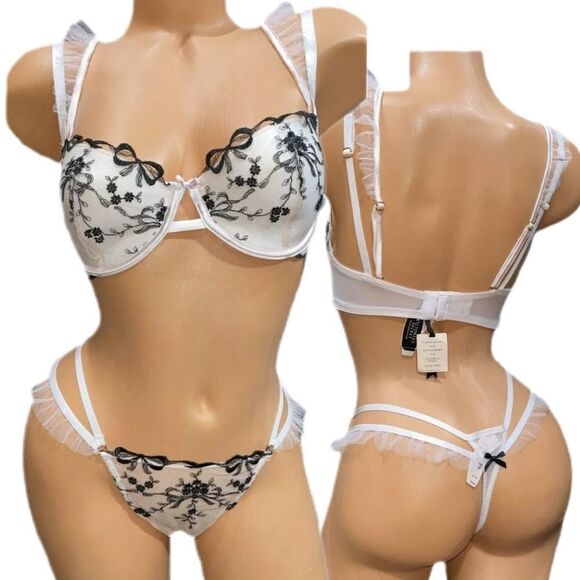 Victoria’s Secret Designer Collection Set Dream Angels Balconet  bra thong 36D M - Picture 2 of 6